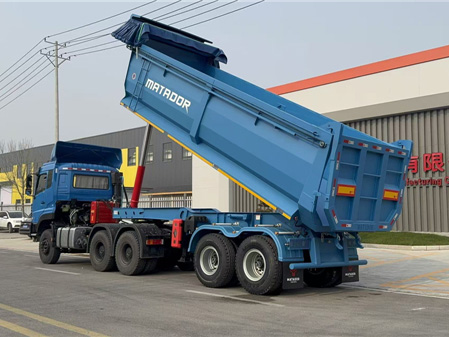 两桥后翻自卸半挂车